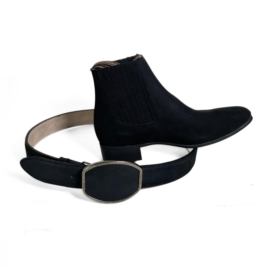 Kit Botas + Cinturón Rodeó Negro